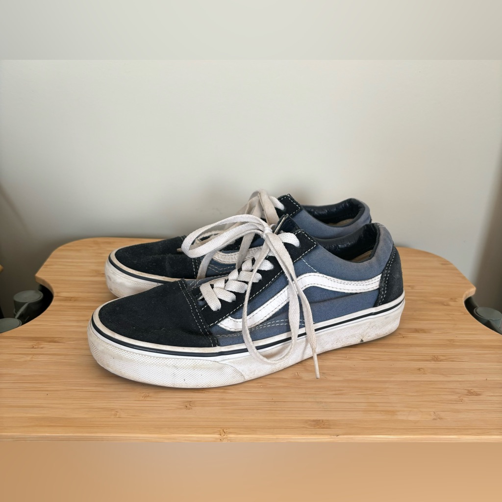 Vans Old Skool Blue Suede Shoes